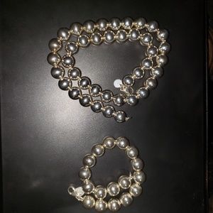 Authentic tiffany bead necklace and bracelet
